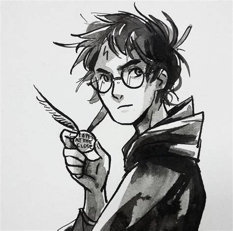 Harry Potter. Art by barbibernat.illustration on Instagram. #harrypottermemes | Harry potter art ...