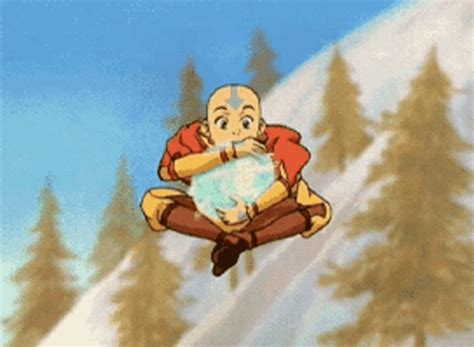 Avatar Aang Floating Hugging Lightning Ball GIF | GIFDB.com