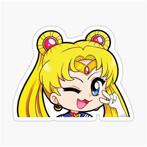 "Sailor Moon Chibi Anime Peeker" Sticker by WeeabooClub | Redbubble