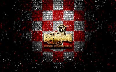 Download wallpapers Leigh Centurions, glitter logo, SLE, red white checkered background, rugby ...