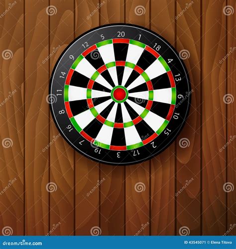 Darts board stock vector. Illustration of indoor, background - 43545071