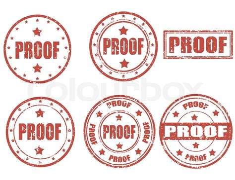 Proof - stamp | Stock vector | Colourbox