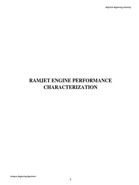 Ramjet Engine | PDF | Engines | Machines