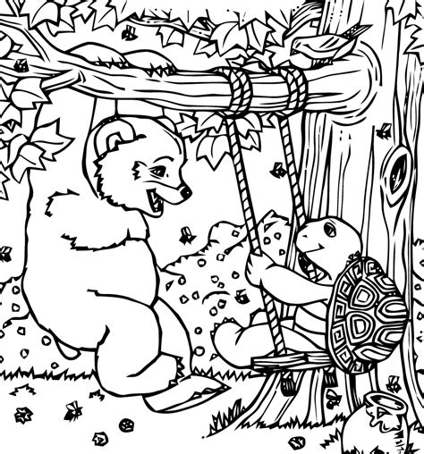 Franklin And Bear Coloring Pages