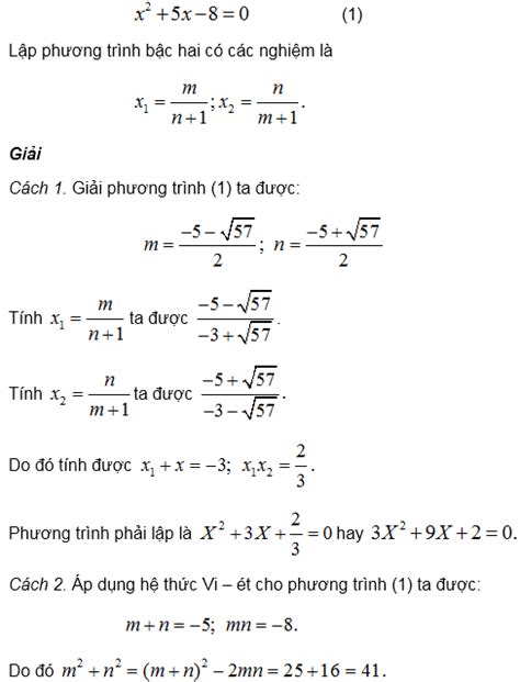 Công thức tính delta và delta phẩy phương trình bậc 2 - Ôn Thi Tốt