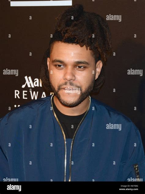 Abel Tesfaye aka The Weeknd arrives at the Republic Records Private ...