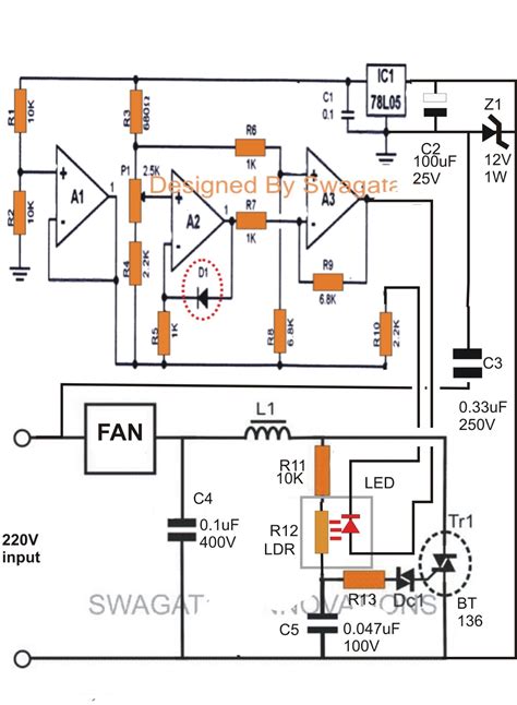 Climate Dependent Automatic Fan Speed Controller Circuit