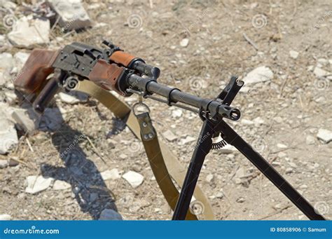 RPK Machine gun stock photo. Image of sight, arms, military - 80858906