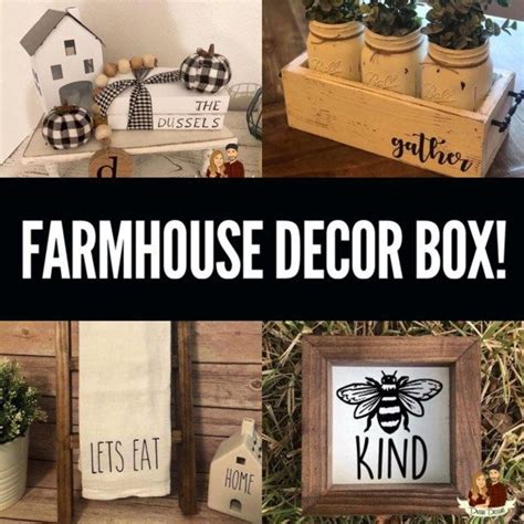 Farmhouse Decor Box - Surprise Farmhouse Subscription Box - Farmhouse Gifts - Gifts for Her ...