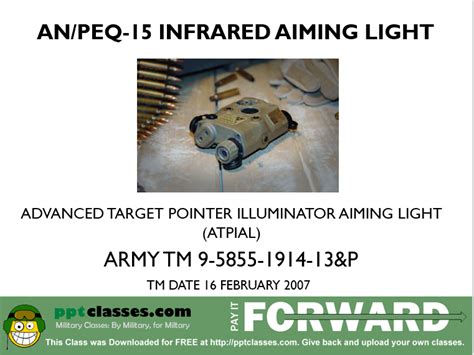 AN-PEQ15 Aiming Light - PowerPoint Ranger, Pre-made Military PPT Classes