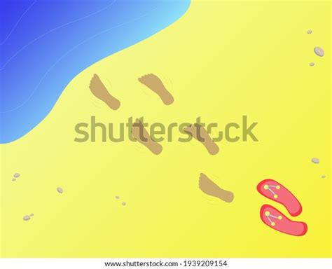 Footprints On Beach Sand Vector Illustration Stock Vector (Royalty Free) 1939209154 | Shutterstock