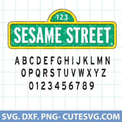 Sesame Street SVG | Sesame Street Font SVG | Sesame Street Alphabet | Sesame Street Clipart ...