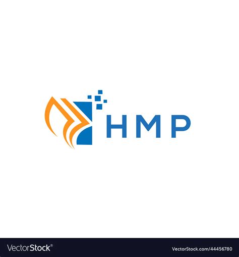 Hmp credit repair accounting logo design on white Vector Image