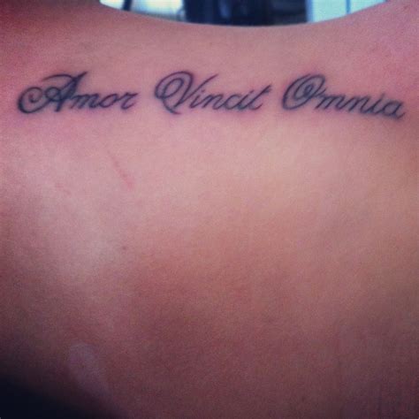 Tattoo amor vincit omnia | Tattoos, Tattoo quotes, Ink