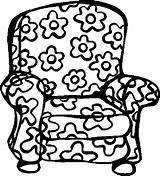 Armchair Coloring Sheet sketch template