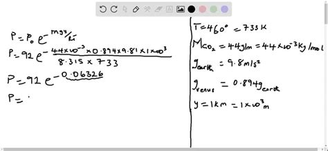 SOLVED:Pressure on Venus. At the surface of Venus the average ...