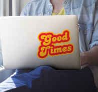 Good times vintage laptop stickers - TenStickers