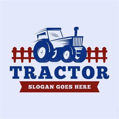 Farm Tractor Logo Design Template Stock Illustration - Illustration of ...