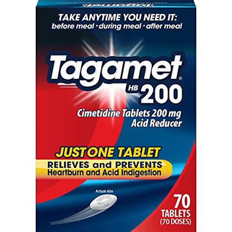 Tagamet HB 200 MG Cimetidine Acid Reducer and Heartburn Relief 70 Count for sale online | eBay