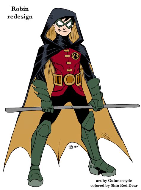 Robin redesign by Guinessyde colored by ShinRedDear on DeviantArt