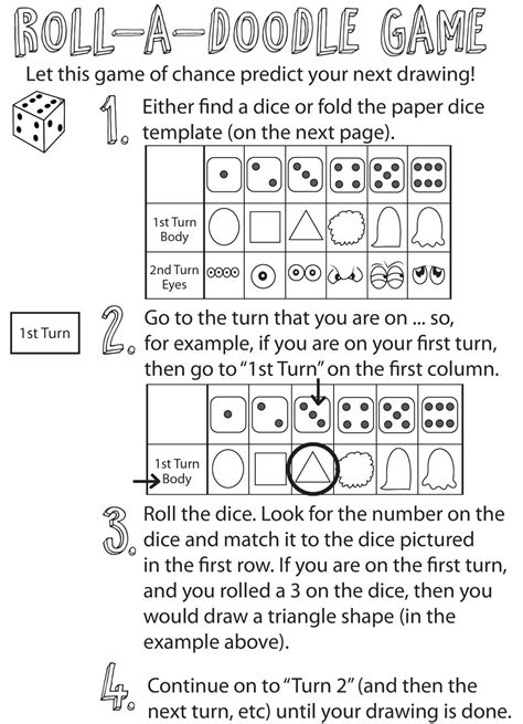 Drawing Games for Kids : Roll the Dice Drawing Game - How to Draw Step by Step Drawing Tutorials