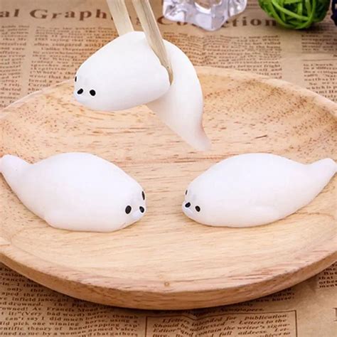 Novelty Cute Seal Fun Anti Stress Puzzle Squishy Animal Toy Cute Seal Emotion Vent Ball Resin ...