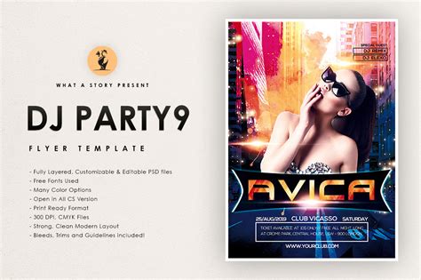 Dj Party 9 ~ Invitation Templates ~ Creative Market