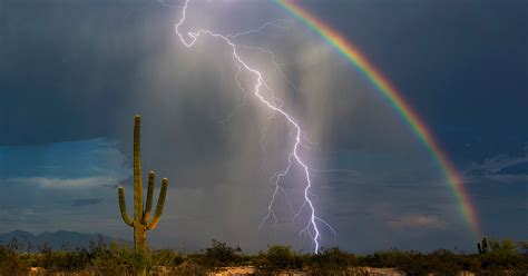 Rainbow And Lightning Captured In One In A Million Shot | DeMilked