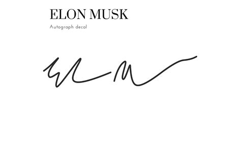 Elon Musk Autograph Decal Available in Various Sizes and - Etsy