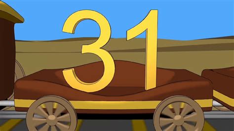 Learn numbers 30-40, little train of numbers - YouTube