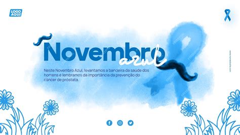 Premium Vector | Novembro Azul Awareness banner design