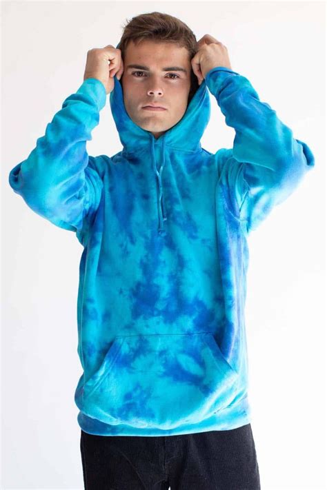 Blue Tie Dye Hoodie - Ragstock | Tie dye hoodie, Black tie dye, Blue ...