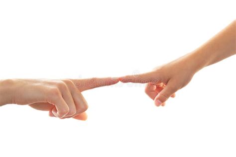 Mother And Child Touching Finger On Finger Stock Image - Image: 20735943