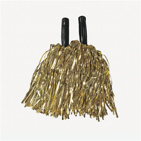 Gold Metallic Cheer Pom-Poms - 12 Pc. | Oriental Trading | Cheer pom ...