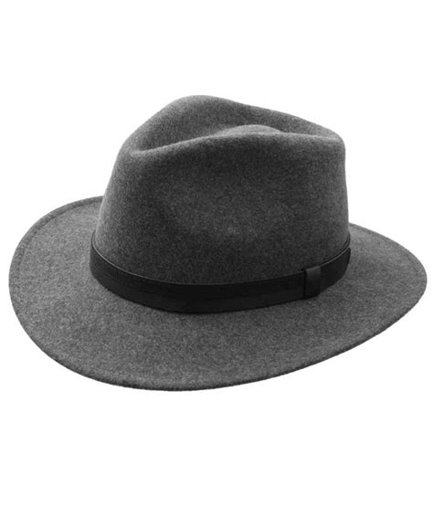 Italy Men's Traveller III Wool Felt Fedora Hat Gris C01237YMUHX