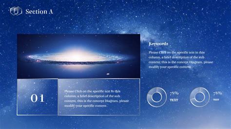 Blue Starry Sky Business Ppt Template Google Slide and PowerPoint Template, Summary Ppt, Plan ...