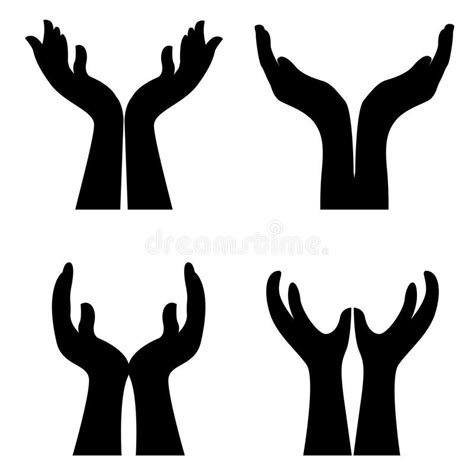 Open hands. Collection of 4 open hands silhouette , #affiliate, #hands, #Open, #Collection, # ...