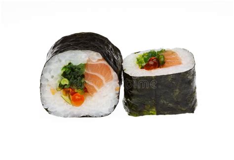 Delicious Sushi Isolated on White Background. Stock Photo - Image of dinner, healthy: 107001606