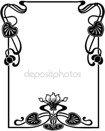 Marco floral de estilo art nouveau — Vector de stock #5720422 | Cornici, Disegno floreale ...