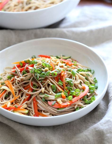 Cold Soba Noodle Salad Recipe with Sesame Ginger Dressing - Vegan Richa | Recipe | Noodle salad ...