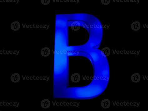 Blue neon letter B 3588546 Stock Photo at Vecteezy