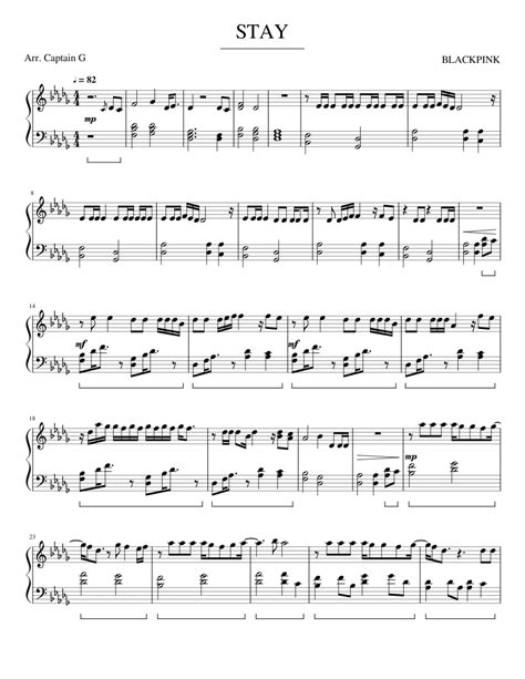 Stay - BLACKPINK [Intermediate] Sheet music for Piano (Solo ...