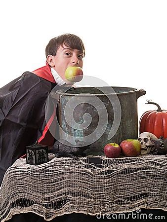 Halloween Apple Bobbing Game Success Royalty Free Stock Photo - Image: 26704345