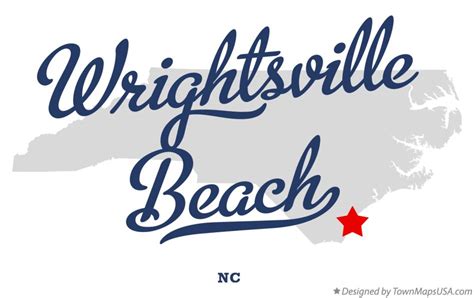 Map of Wrightsville Beach, NC, North Carolina