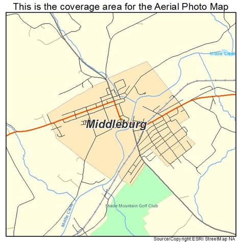 Aerial Photography Map of Middleburg, PA Pennsylvania