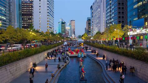 South Korea / Seoul / Cheonggyecheon stream - Urban open-spaces ...