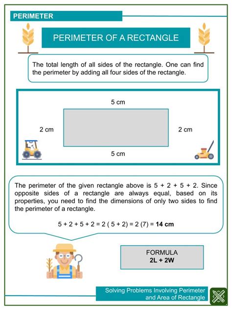 Perimeter Of Rectangle And Square Worksheets