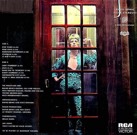 Back cover - Ziggy Stardust Angela Bowie, Ziggy Stardust Album Cover ...