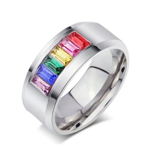 Best Selling Wholesale Gay Pride Jewelry Gay Men Rings 316l Stainless ...