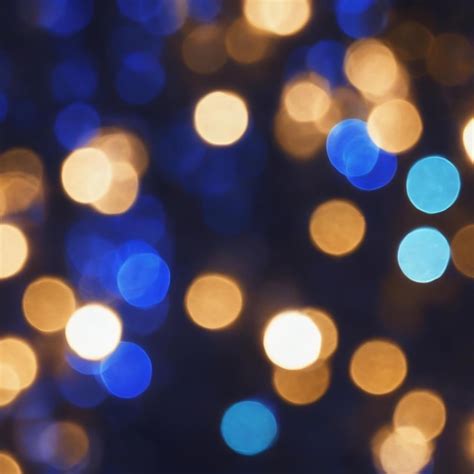 Premium AI Image | Blurry xmas blue lights bokeh at night